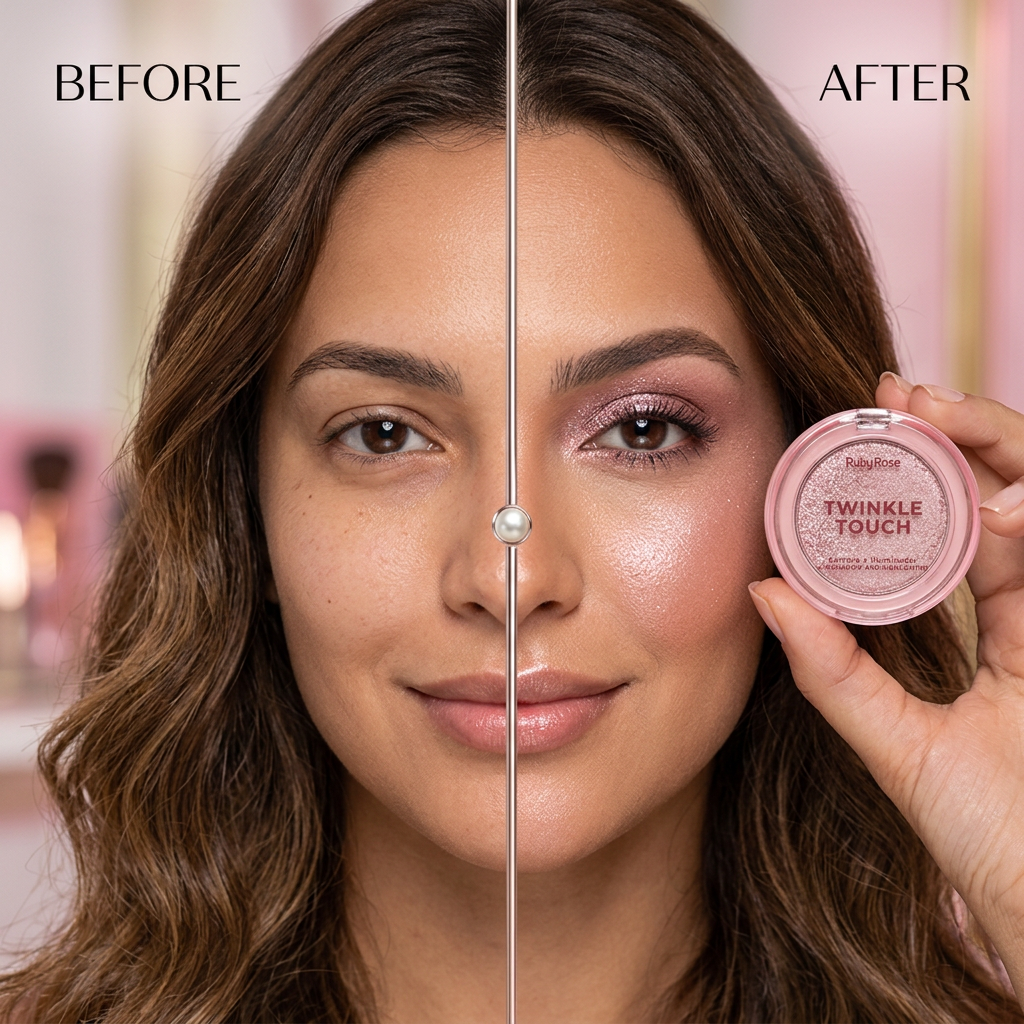 Twinkle Touch Eyeshadow And Highlighter - Pink Luster