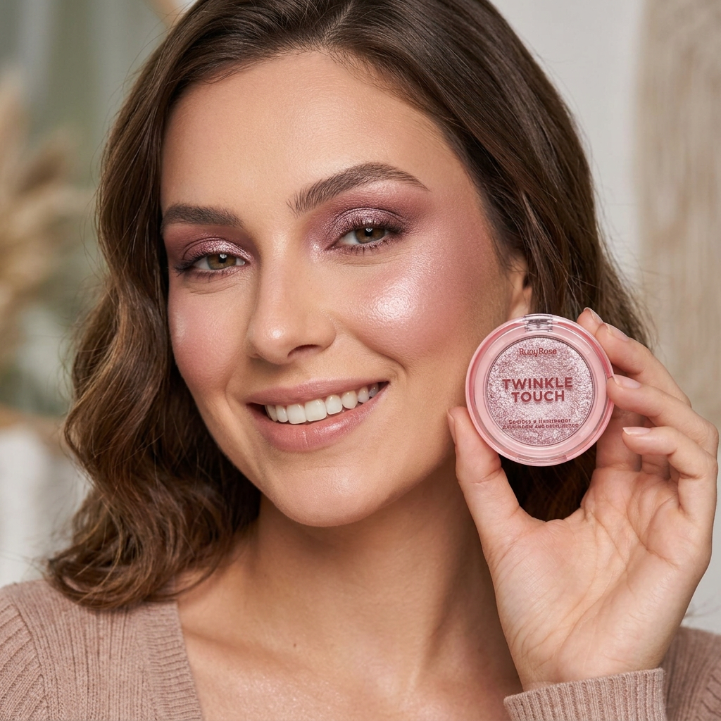 Twinkle Touch Eyeshadow And Highlighter - Pink Luster